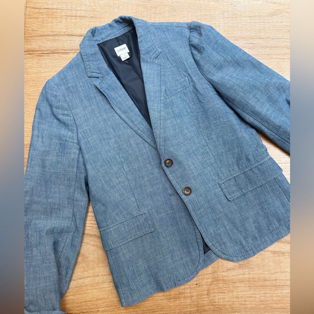 J. Crew Blue Sport Coat with Notched Lapels